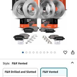 A Premium Front And Rear Brake Rotors Ceramic Pad Kits