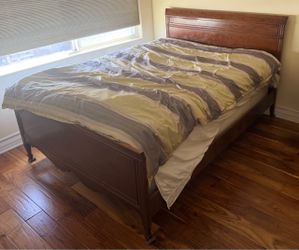 Antique Bedroom Set with Bedframe and Dresser - $175