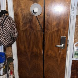 Black Floor Lamp With White Lampshades