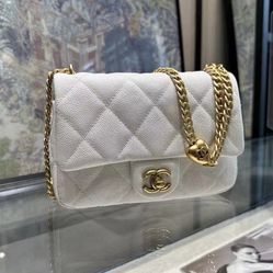 small white chanel purse box