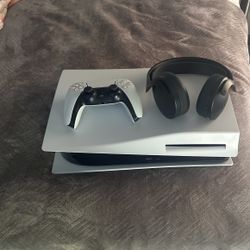 Good To Go Ps5 With Controller And PlayStation Headset Ready To Go 