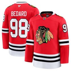 Connor Bedard Chicago Blackhawks Home Premium Jersey - Red