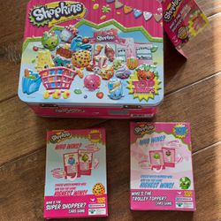Shopkins Metal Lunch Box With 2 Card Games