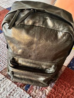 Black  Leather Backpack