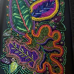 Beaded embroidery Abstract Lead Design 