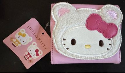 Hello kitty pink bear wallet