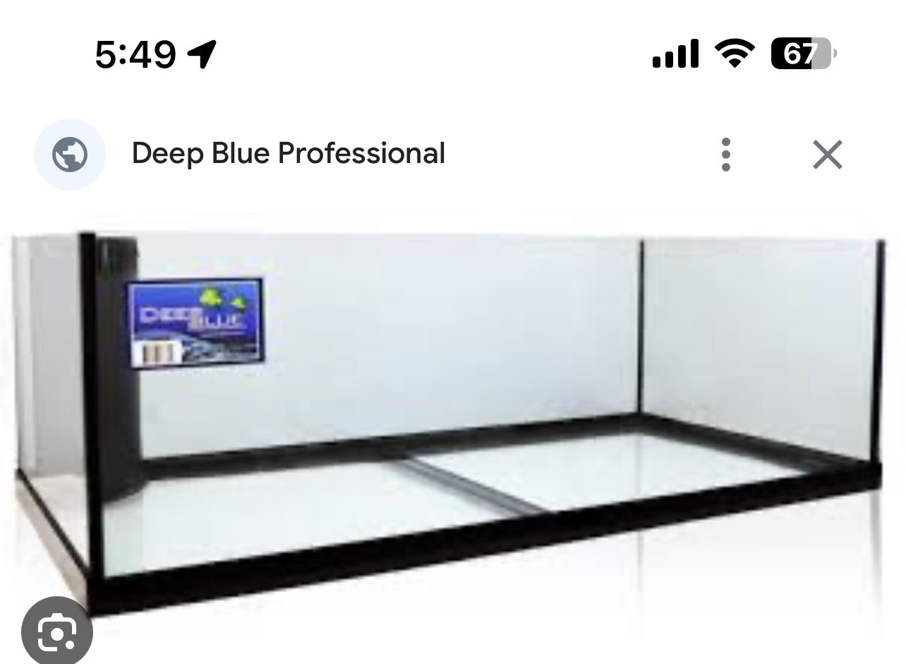 Deep Blue 60 Gal Rimless Frag Tank