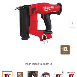 M18 FUEL 18V Lithium-Ion Brushless Cordless Gen 2 18 Gauge Brand Nailer Tool Only