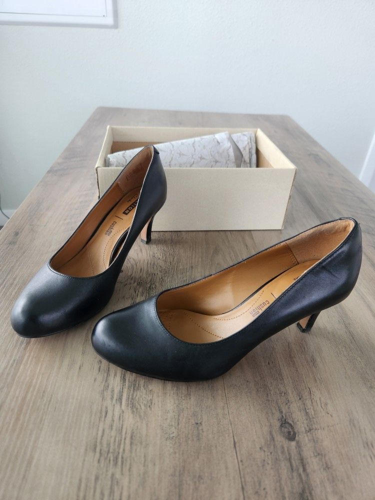 Black Leather Heels