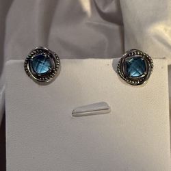 David Yurman Blue Sapphire Earrings 