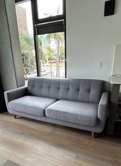 Gray Fabric Sofa 77” In Length