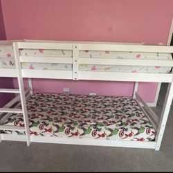Girls Twin Bunk Bed Dresser And Mirro