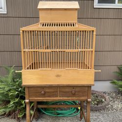 Wooden Bird Cage