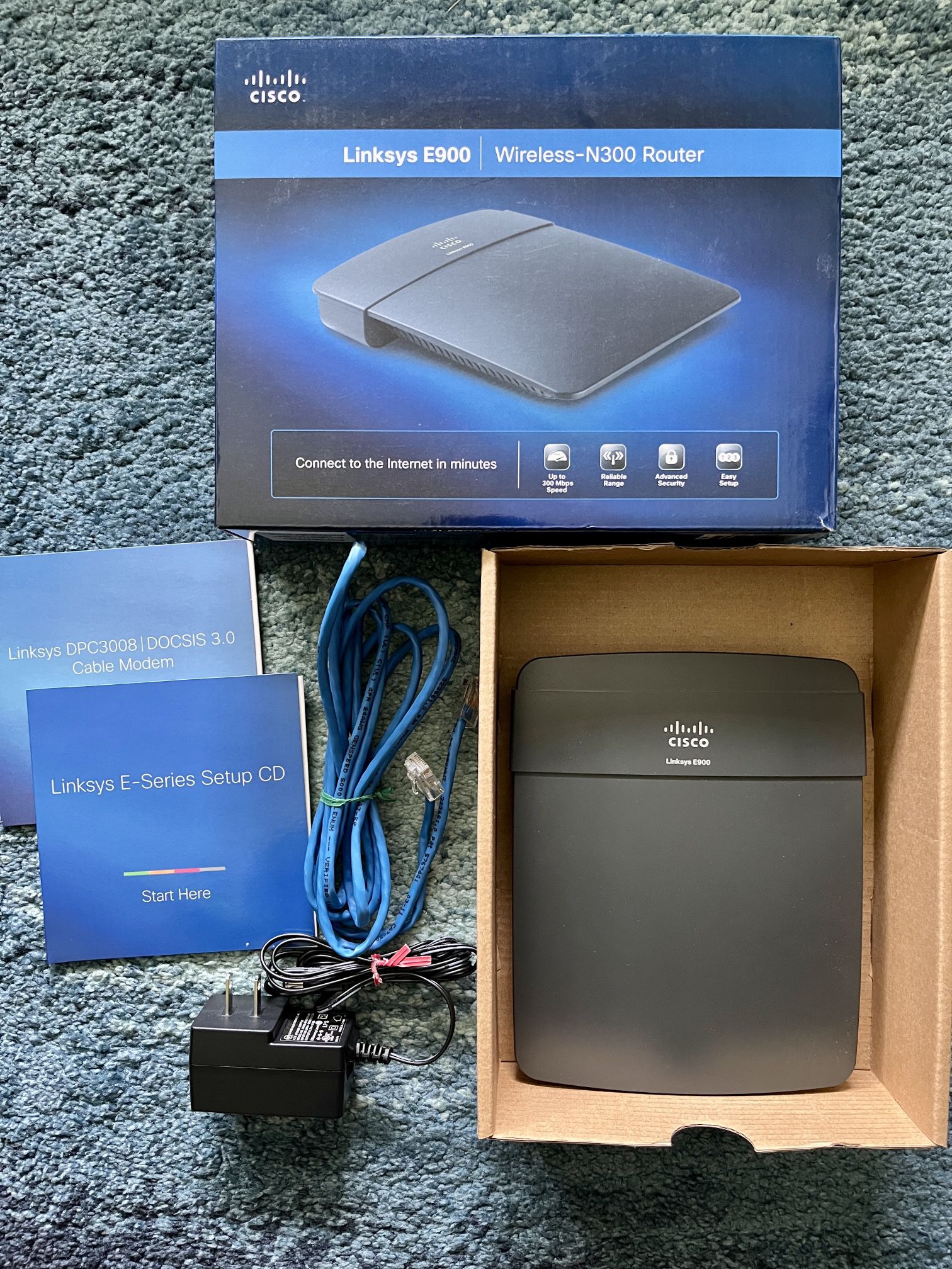 Linksys E900 N300 Router 4-port 10/100 Cisco