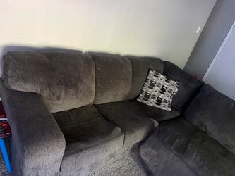 Dark Gray Fabric Sectional Sofa