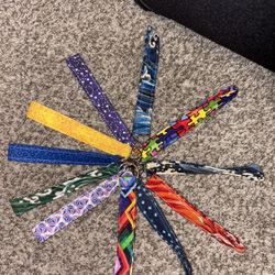 Handmade Fabric Wristlet Keychains