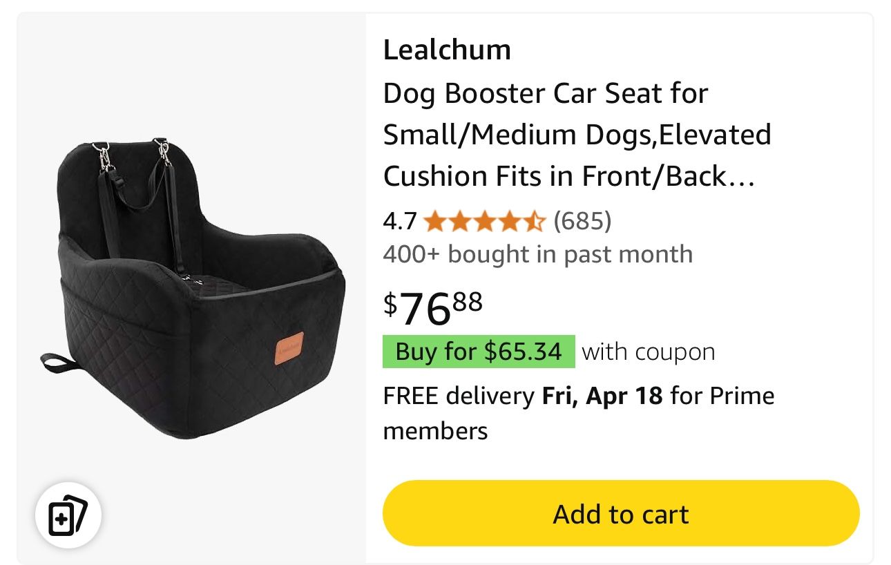 Dog CarSeat and Stroller