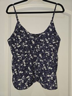 Fashion Q Navy Floral Camisole Top