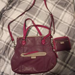 Coach Purple/Pink Leather Purse & Wallet 