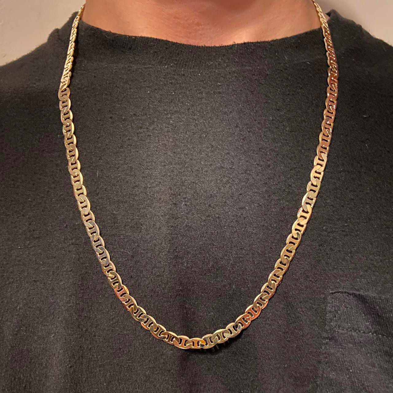 Gold Chain 14k Gold Layered Mariner Link Chain 24in 6mm