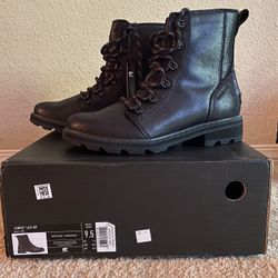 Sorel Women’s Lennox Lace  Waterproof Boot 9.5 Black