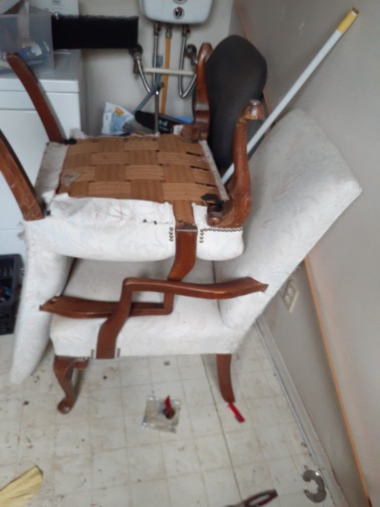 Free Reupholstering Project 2 Queen An E Chairs