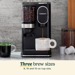 Cuisinart Single-Serve Coffee Maker + Coffee Grinder with 8 oz., 10 oz., and 12 oz. Serving Size, Compatible with Single-Cup Pods