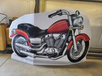 Motorcycle cardboard standee