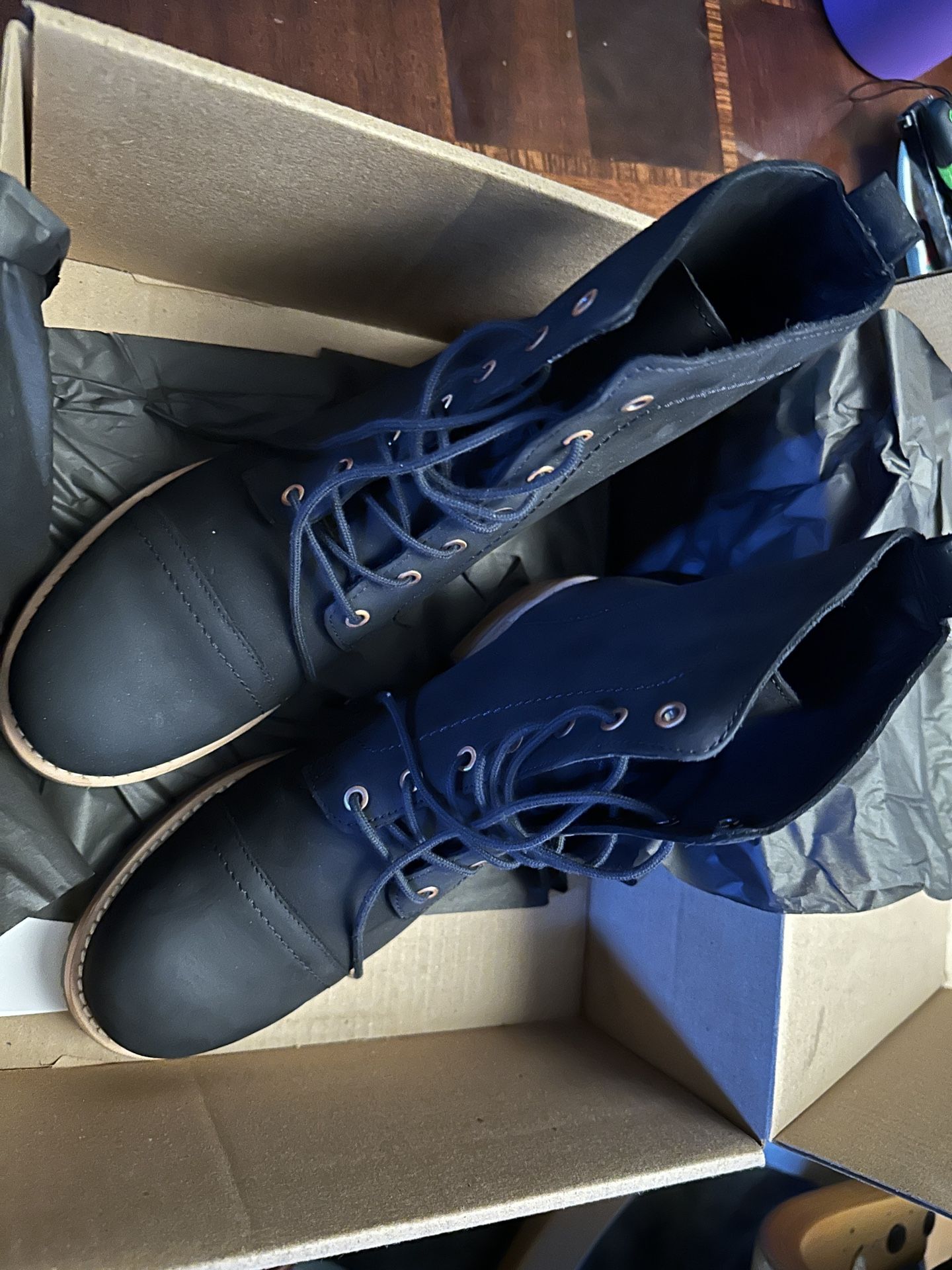 Leather boots