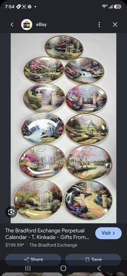 Bradford Exchange Thomas Kinkade Collector Plate Set