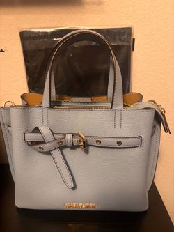 NWT Michael Kors Light Blue Leather Satchel