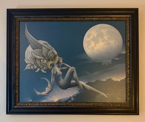 Michael Parkes "Moonstruck" Signed Canvas Fine Art w/ COA - Limited Edition 12/50 A Great Investment!