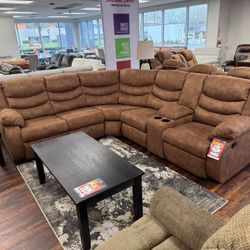 Reclining Sectional In Stock For Fast Delivery 