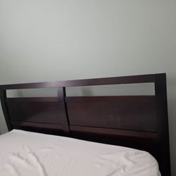 Queen BR furniture set, dark cherry modern