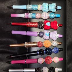 Fun Beaded Pens Multi Color- Sparkly Or Solid Colors