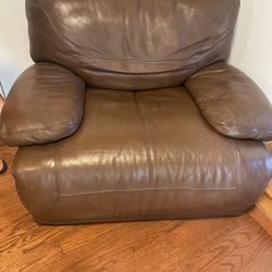 Leather Oversized Chair Electric Lounger 