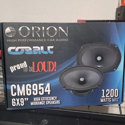 New!! Orion COBALT (2) 6x9 Mid Range Speakers