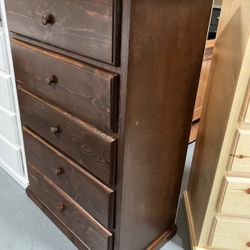 Five Drawers Dresser Solid Wood