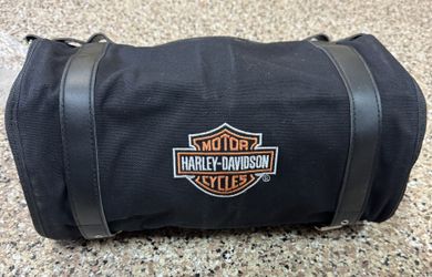 New Genuine Harley Davidson Black Canvas 8 Pouch Storage Utility Roll Up Bag 