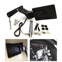 Skull License Plate Bracket w/ LED light Fits Harley Forty Eight XL1200X PN:MT410-BK