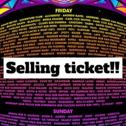 SELLING ONE GA WRISTBAND FOR ALL THREE DAYS! 