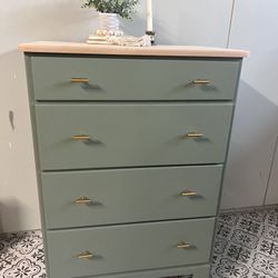 Wood And Green Dresser