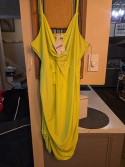 Forever 21 3x Yellow Neon Mini Dress