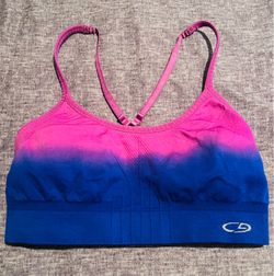 Small champions Ombré Pink/ Blue Crossback Sports Bra S medium Support
