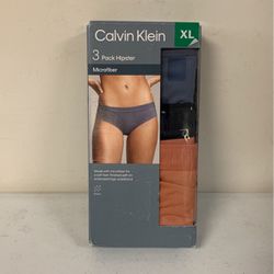 Calvin Klein Women’s Hipster 3-pack.  Sz XL.                Ez