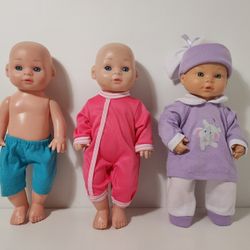 3pcs Baby Dolls Blue Eyes
