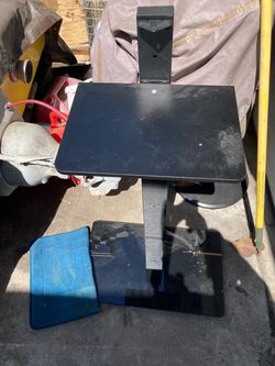 Black Metal AV Component Wall Mount Stand