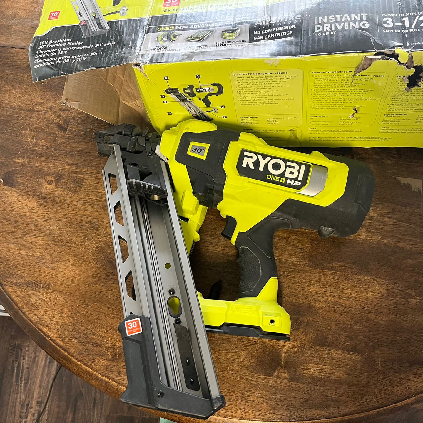 Ryobi ONE+HP 18v 30 Degree Framing Nailer