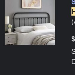 Sage Metal Headboard 