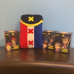 You Tooz L’Manberg Rare Collectible Bundle: 3 Vinyl Figures + Plush Turbo, Wilbur, Tommy Flag- Opened. 